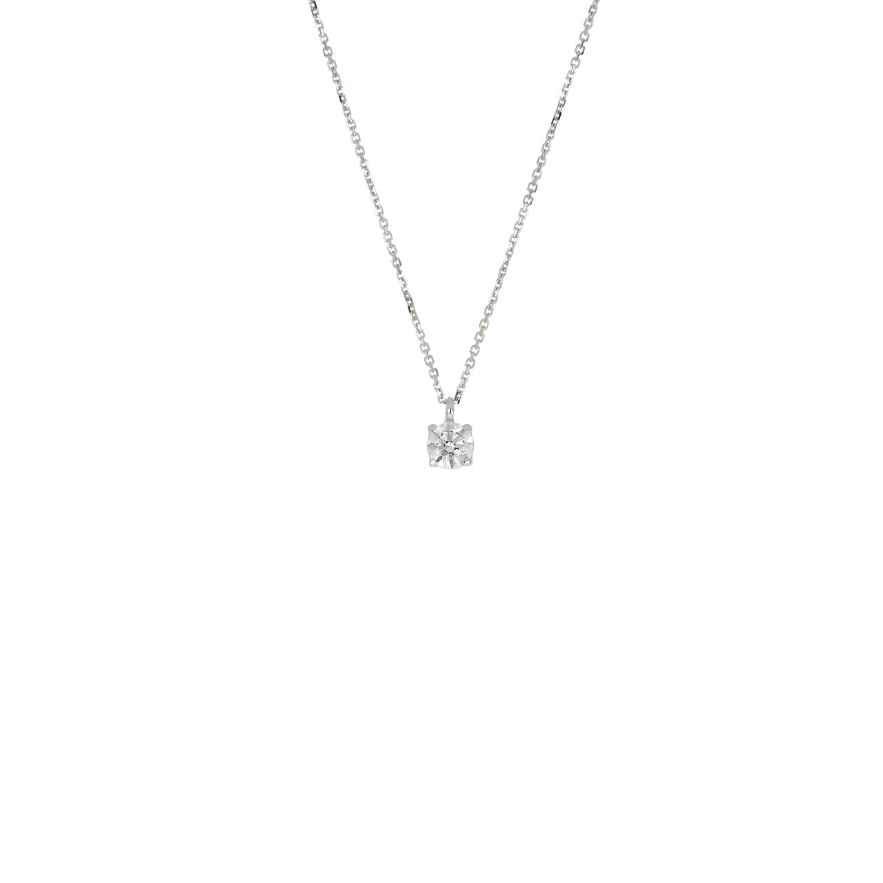 igold - Collana Punto Luce Quadrato in Oro 375% 9kt