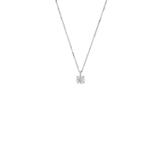 igold - Collana Punto Luce Quadrato in Oro 375% 9kt