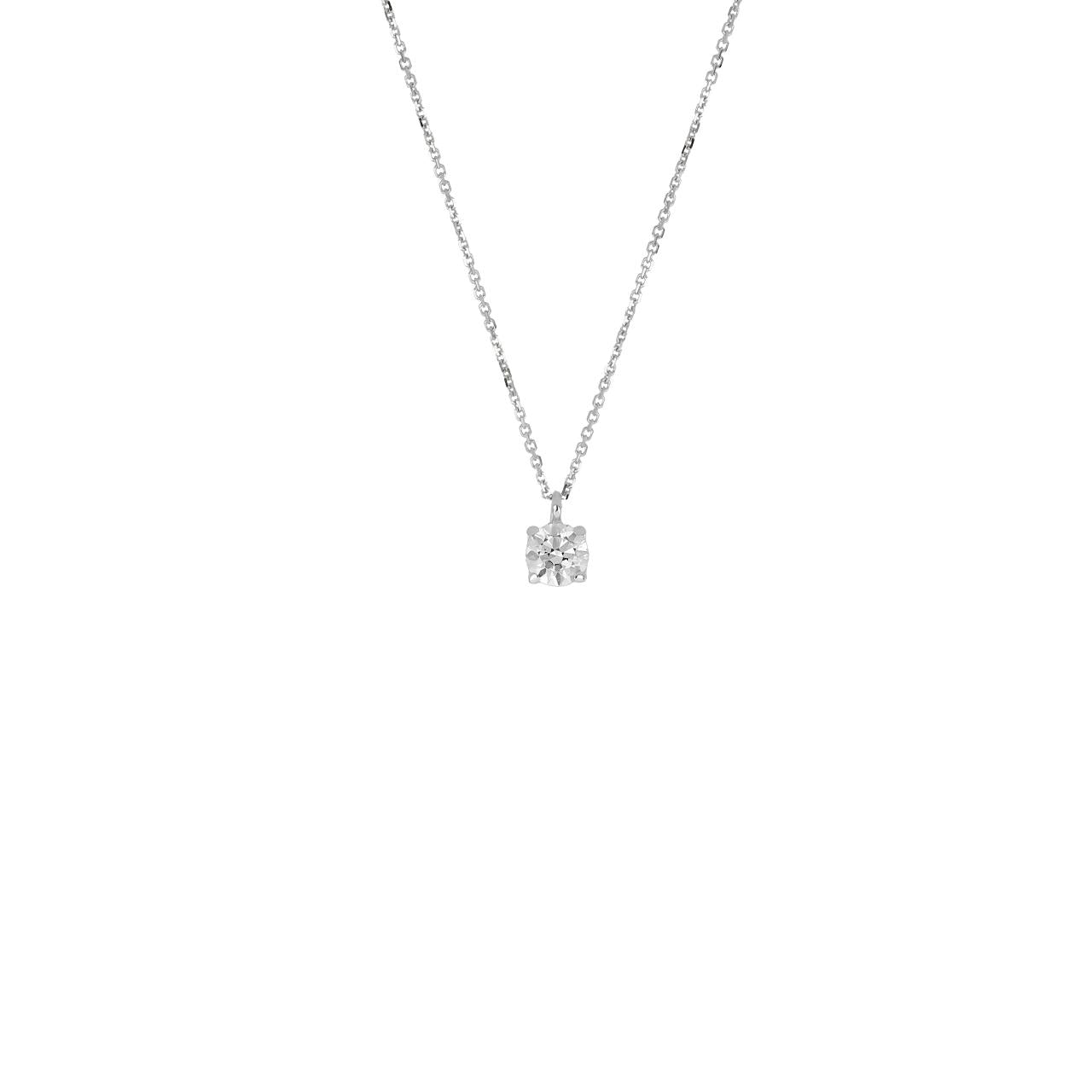 igold - Collana Punto Luce Classico in Oro Bianco 375% 9kt