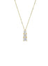 igold - Collana Trilogy in Oro 375% 9kt con Tre Zirconi