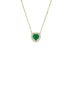 igold - Collana Cuore Verde in Oro 375% 9kt con Zirconi