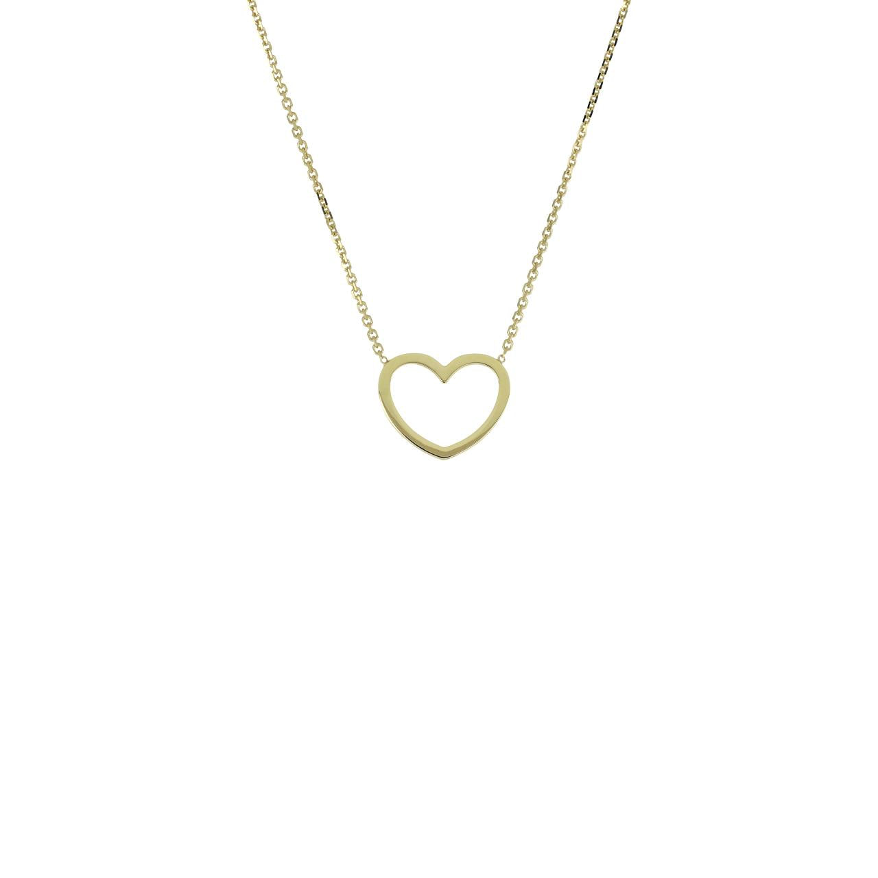 Collana Cuore Traforato in Oro 375% 9kt