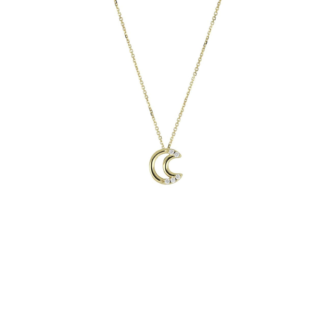 igold - Collana in Oro 375% 9kt con Luna Zirconata