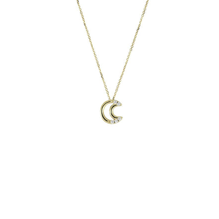 igold - Collana in Oro 375% 9kt con Luna Zirconata