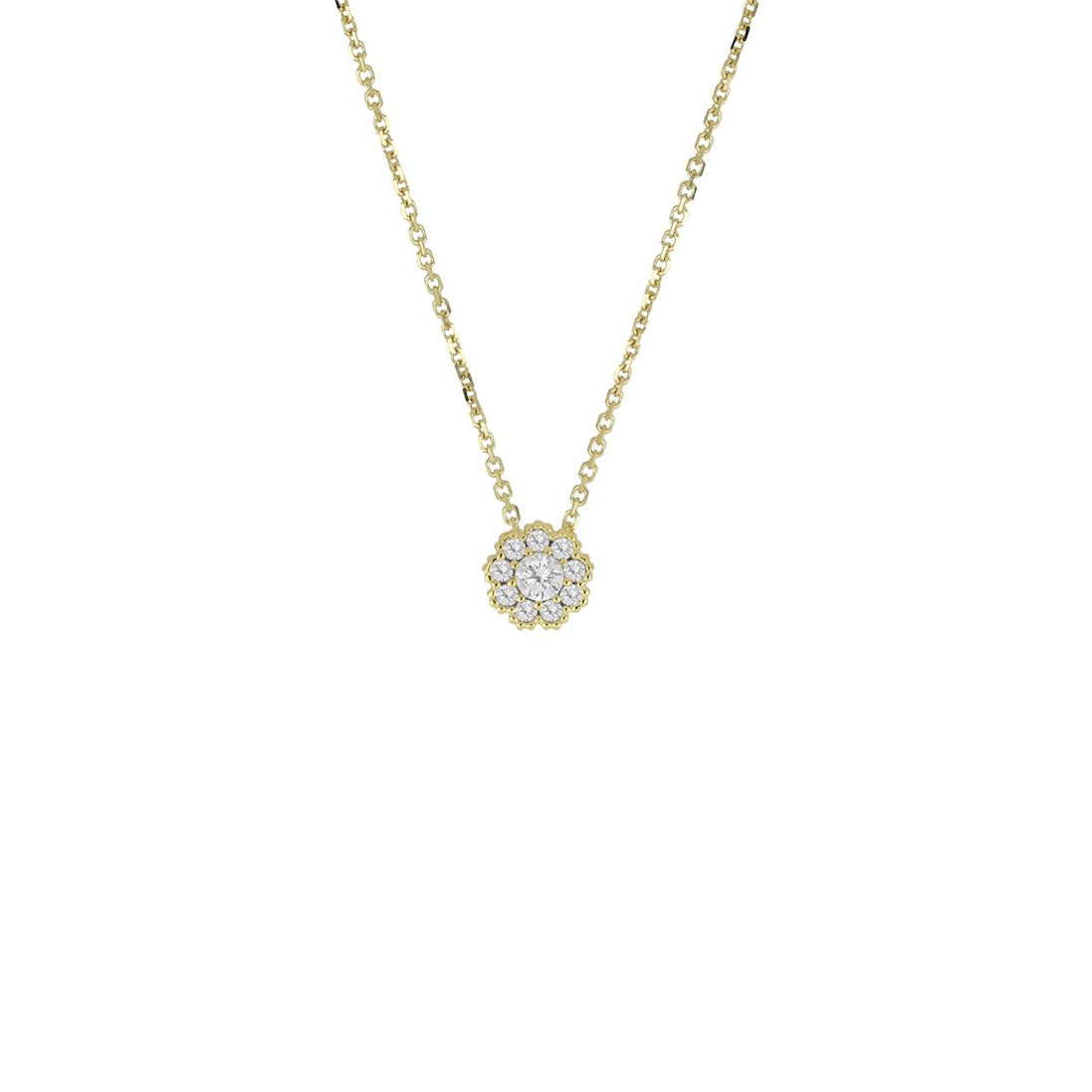 igold - Collana in Oro 375% 9kt con Fiore di Zirconi
