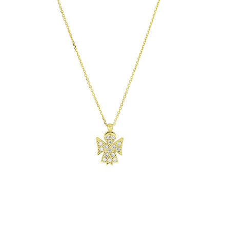 igold - Collana Angelo in Oro 375% 9kt con Zirconi