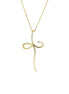 igold - Collana con Croce Stilizzata in Oro 375% 9kt con Zirconi