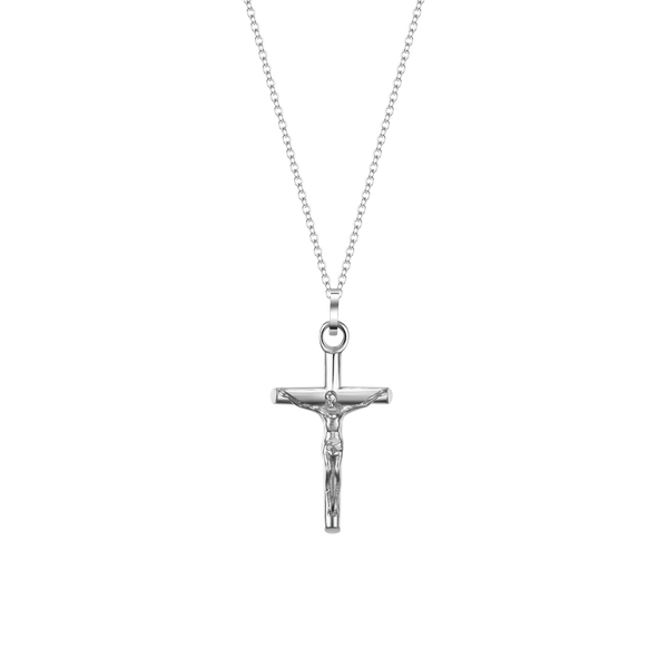 luca barra - COLLANA UOMO IN ACCIAIO CON CROCIFISSO