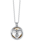 luca barra - COLLANA CHIAMA ANGELI IN ACCIAIO IP GOLD CON CUORE
