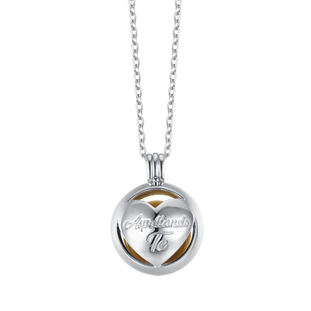 luca barra - COLLANA CHIAMA ANGELI IN ACCIAIO IP GOLD CON CUORE