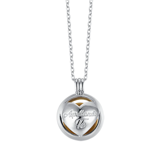 luca barra - COLLANA CHIAMA ANGELI IN ACCIAIO IP GOLD CON CUORE