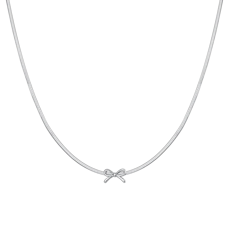 luca barra - COLLANA DONNA IN ACCIAIO FIOCCO