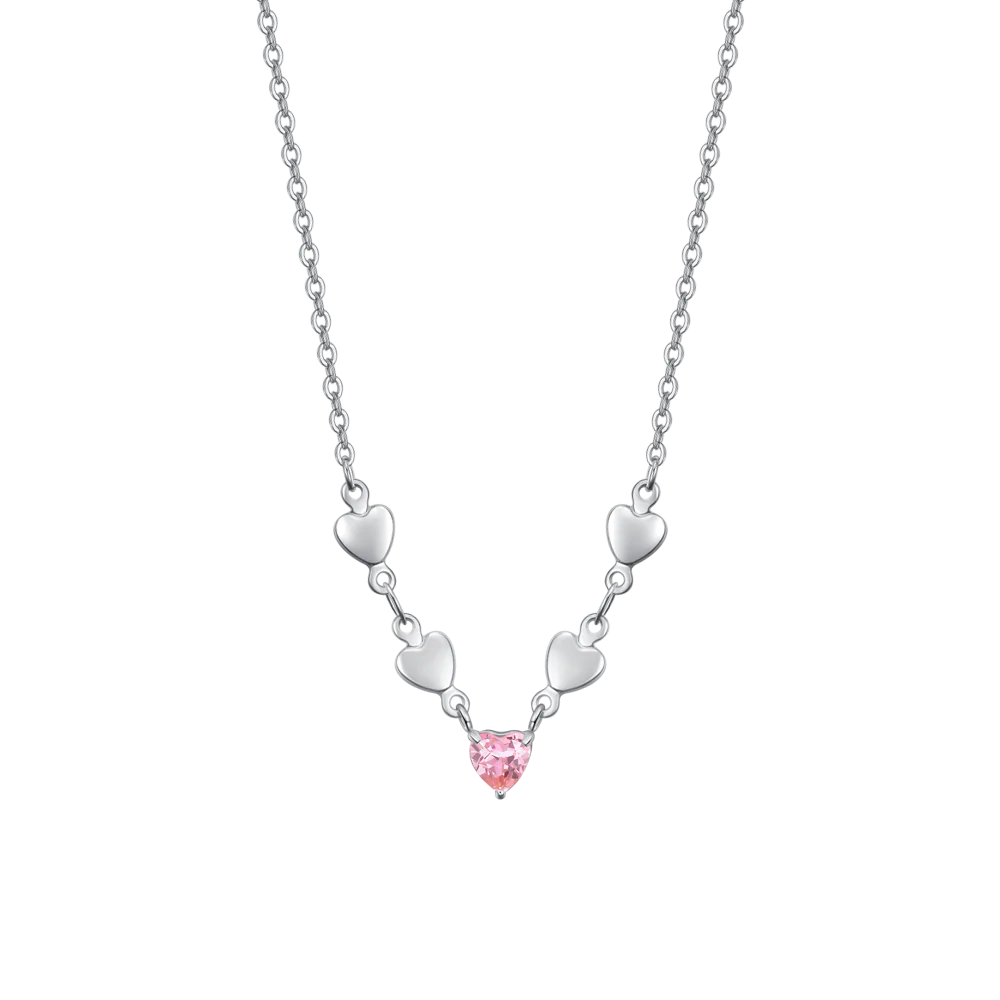 luca barra - COLLANA DONNA IN ACCIAIO CON CUORICINI