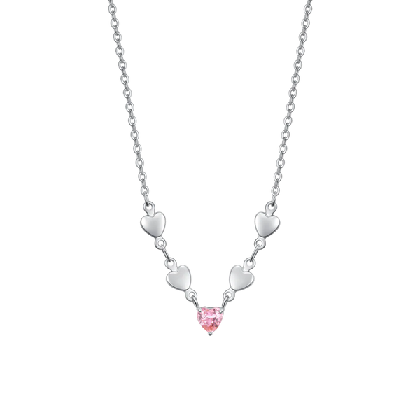 luca barra - COLLANA DONNA IN ACCIAIO CON CUORICINI