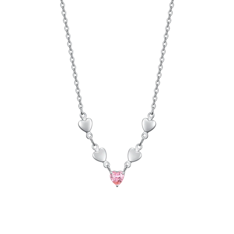 luca barra - COLLANA DONNA IN ACCIAIO CON CUORICINI