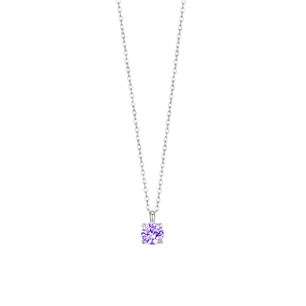 luca barra - COLLANA DONNA IN ACCIAIO ZIRCONE VIOLA