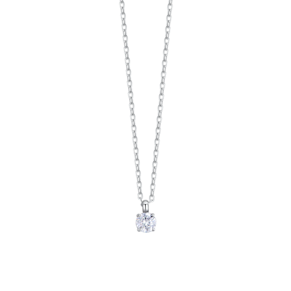 luca barra - COLLANA DONNA IN ACCIAIO CON CRISTALLO BIANCO