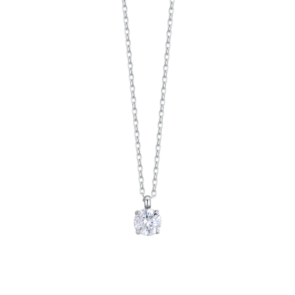 luca barra - COLLANA DONNA IN ACCIAIO CON CRISTALLO BIANCO