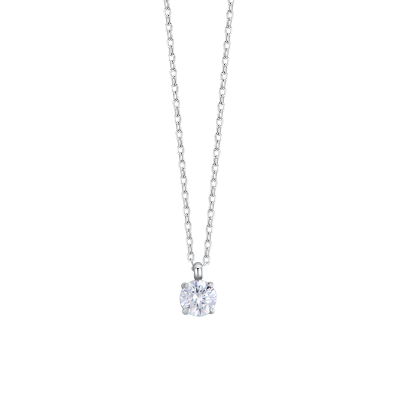 luca barra - COLLANA DONNA IN ACCIAIO CON CRISTALLO BIANCO