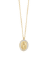 luca barra - COLLANA DONNA IN ACCIAIO IP GOLD, MADONNINA MIRACOLOSA E ZIRCONI BIANCHI