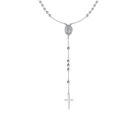 luca barra - COLLANA DONNA ROSARIO IN ACCIAIO