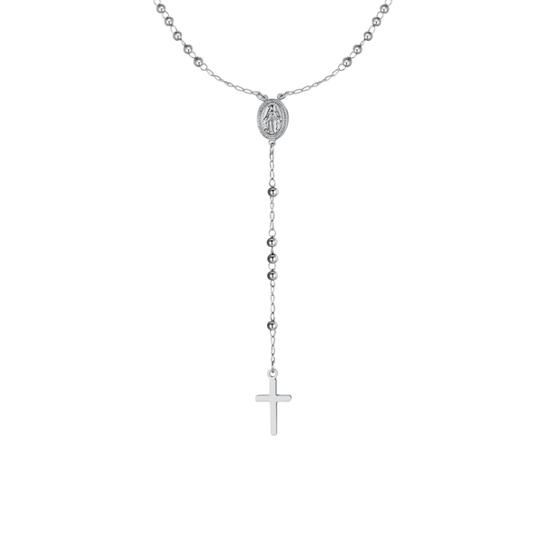 luca barra - COLLANA DONNA ROSARIO IN ACCIAIO