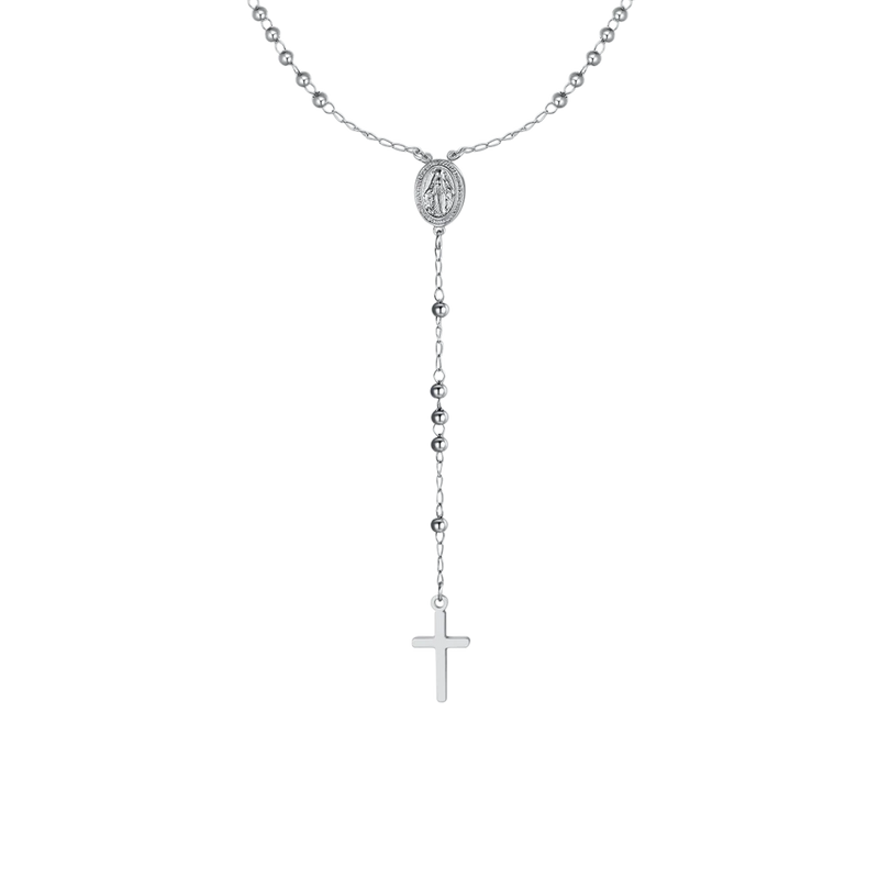 luca barra - COLLANA DONNA ROSARIO IN ACCIAIO