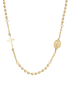 luca barra - COLLANA DONNA ROSARIO IN ACCIAIO IP GOLD