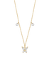 COLLANA DONNA IN ACCIAIO CON PENDENTE FARFALLA ED ALI ZIRCONE BIANCO COLORE OROluca barra -