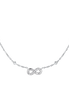 luca barra - COLLANA DONNA IN ACCIAIO CON INFINITO E PUNTI LUCE DI ZIRCONE BIANCO