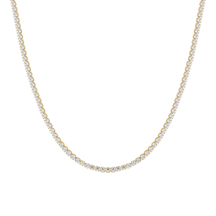 luca barra - COLLANA TENNIS DONNA IN ACCIAIO CON ZIRCONI BIANCHI COLORE ORO