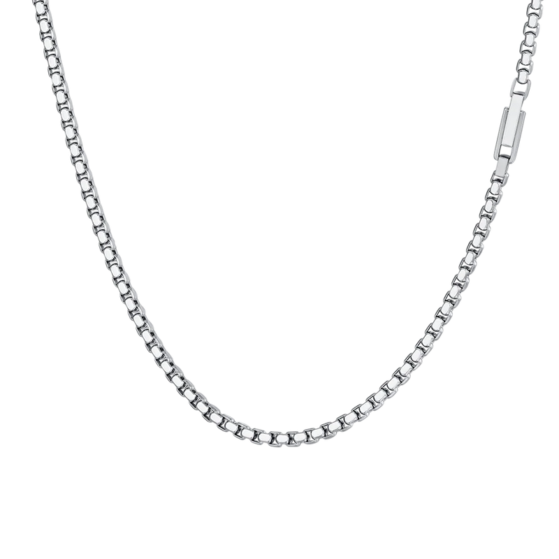 luca barra - COLLANA UOMO IN ACCIAIO ELEMENTO IN ACCIAIO