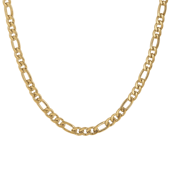 luca barra - COLLANA UOMO IN ACCIAIO IP GOLD