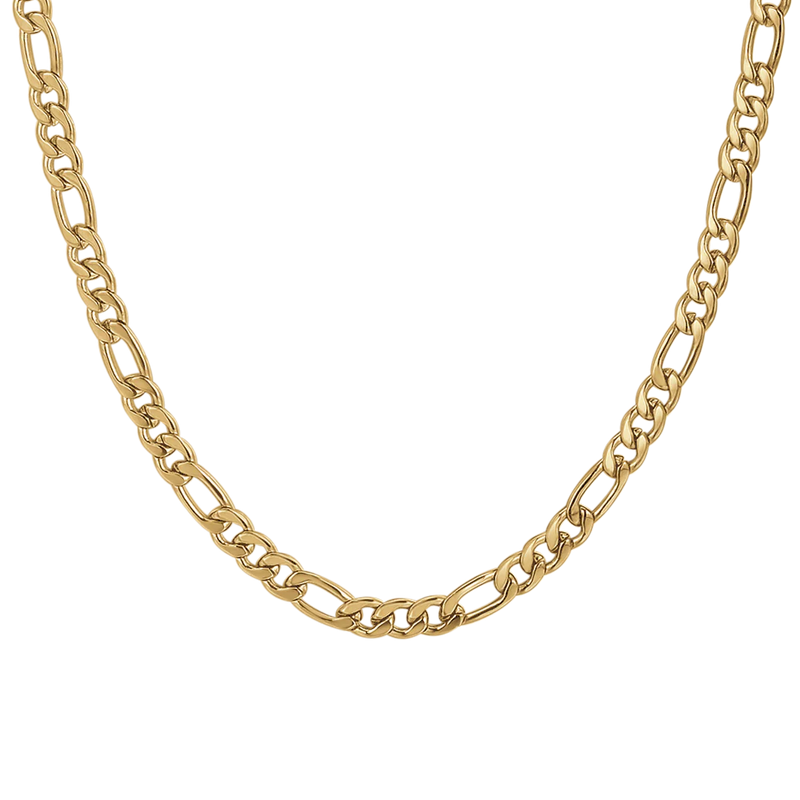 luca barra - COLLANA UOMO IN ACCIAIO IP GOLD