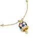 CL/BR07  MYA Boccasamo Bracciale placcato oro giallo con campanella portafortuna blu