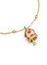 CL/BR08 Mya Boccadamo Bracciale placcatao oro giallo con campanella portafortuna rossa