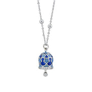 CL/BR03 Bracciale Boccadamo Mya  con campanella portafortuna azzurro e blu
