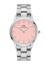 DANIEL WELLINGTON Orologio ICONIC argento quadrante rosa piccolo 28mm dw00100329