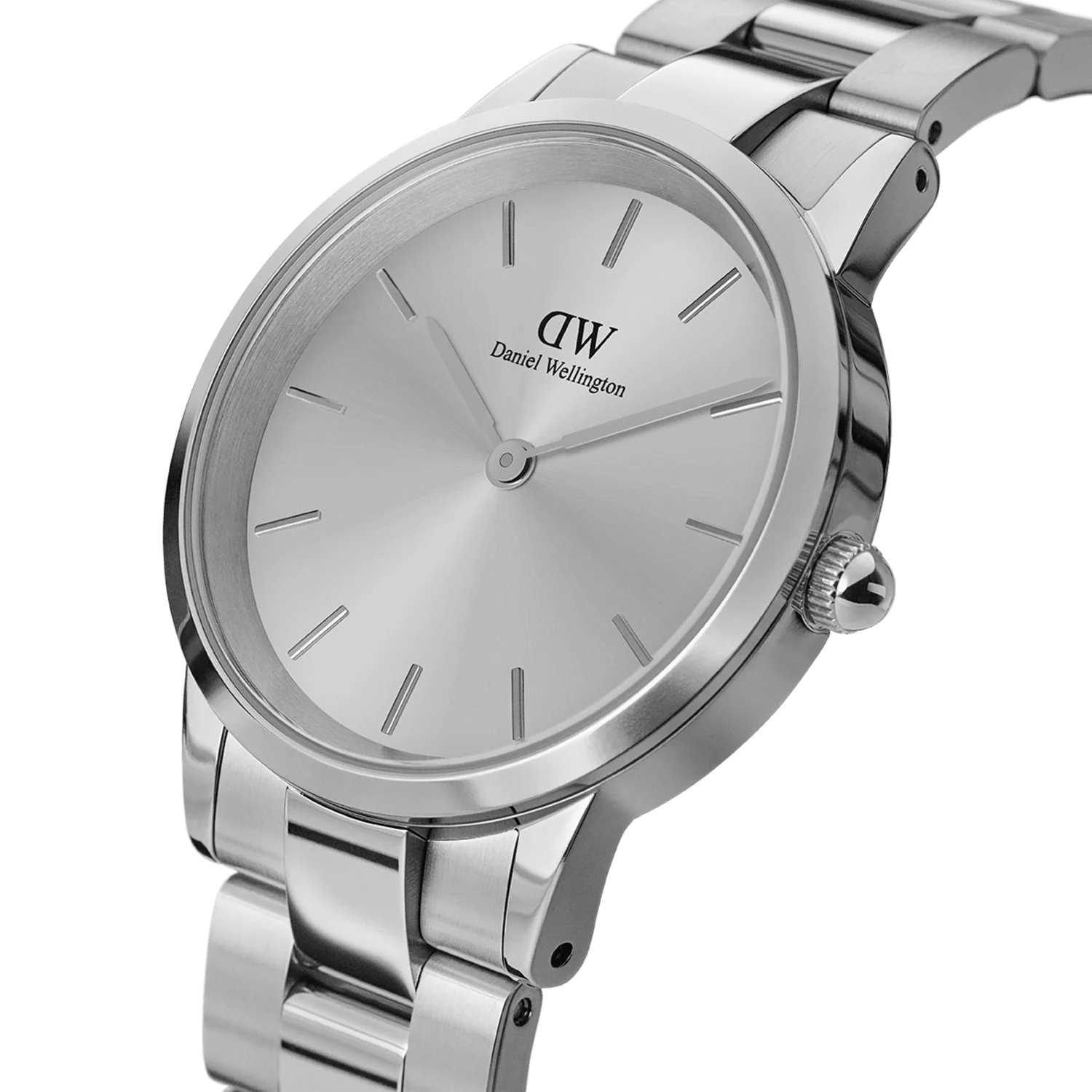 Daniel Wellington Iconic Link Unitone orologio donna silver 28mm DW00100402