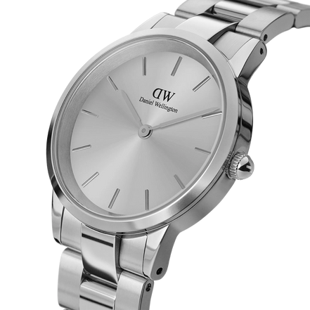 Daniel Wellington Iconic Link Unitone orologio donna silver 28mm DW00100402