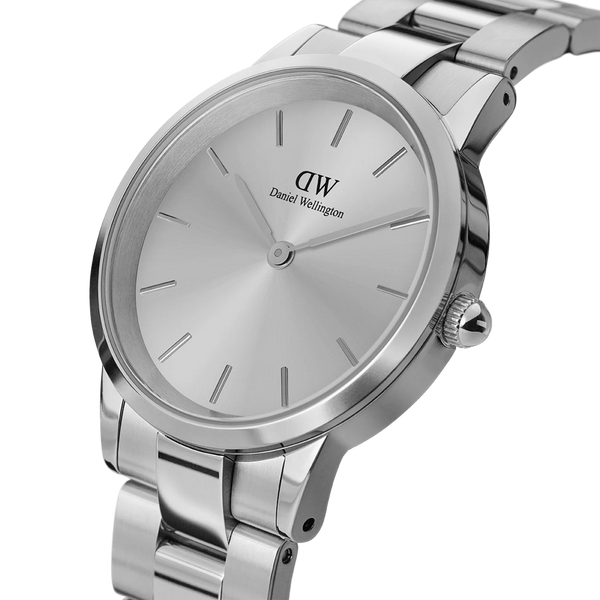 Daniel Wellington Iconic Link Unitone orologio donna silver 28mm DW00100402