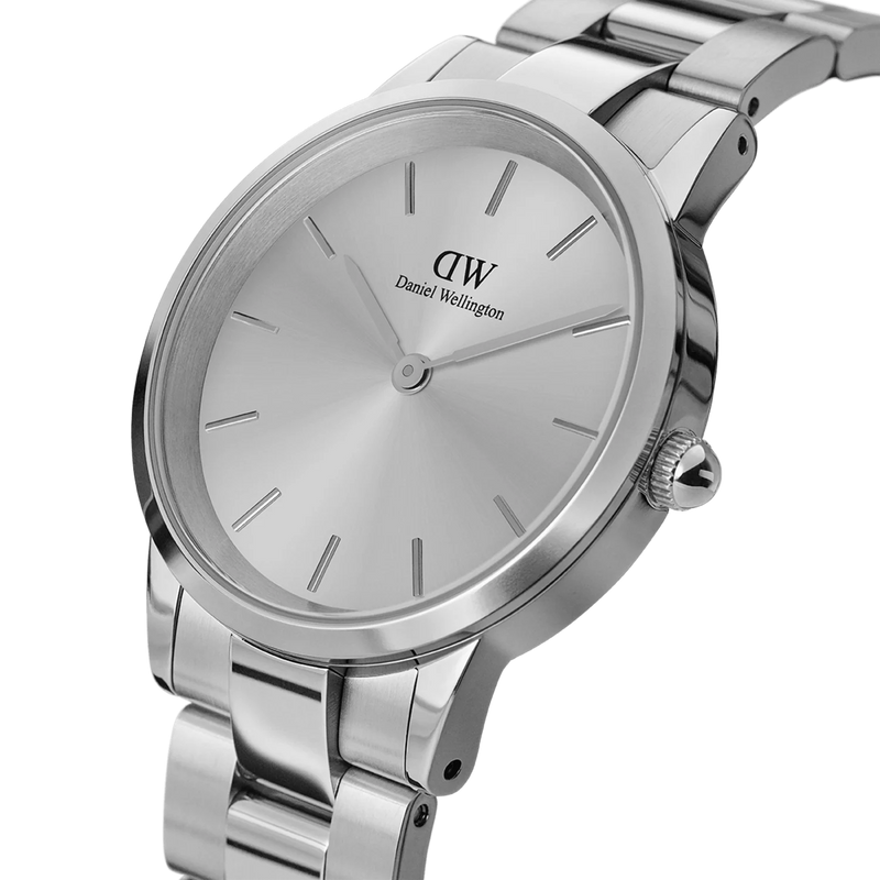 Daniel Wellington Iconic Link Unitone orologio donna silver 28mm DW00100402