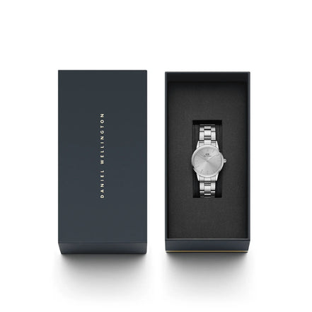 Daniel Wellington Iconic Link Unitone orologio donna silver 28mm DW00100402