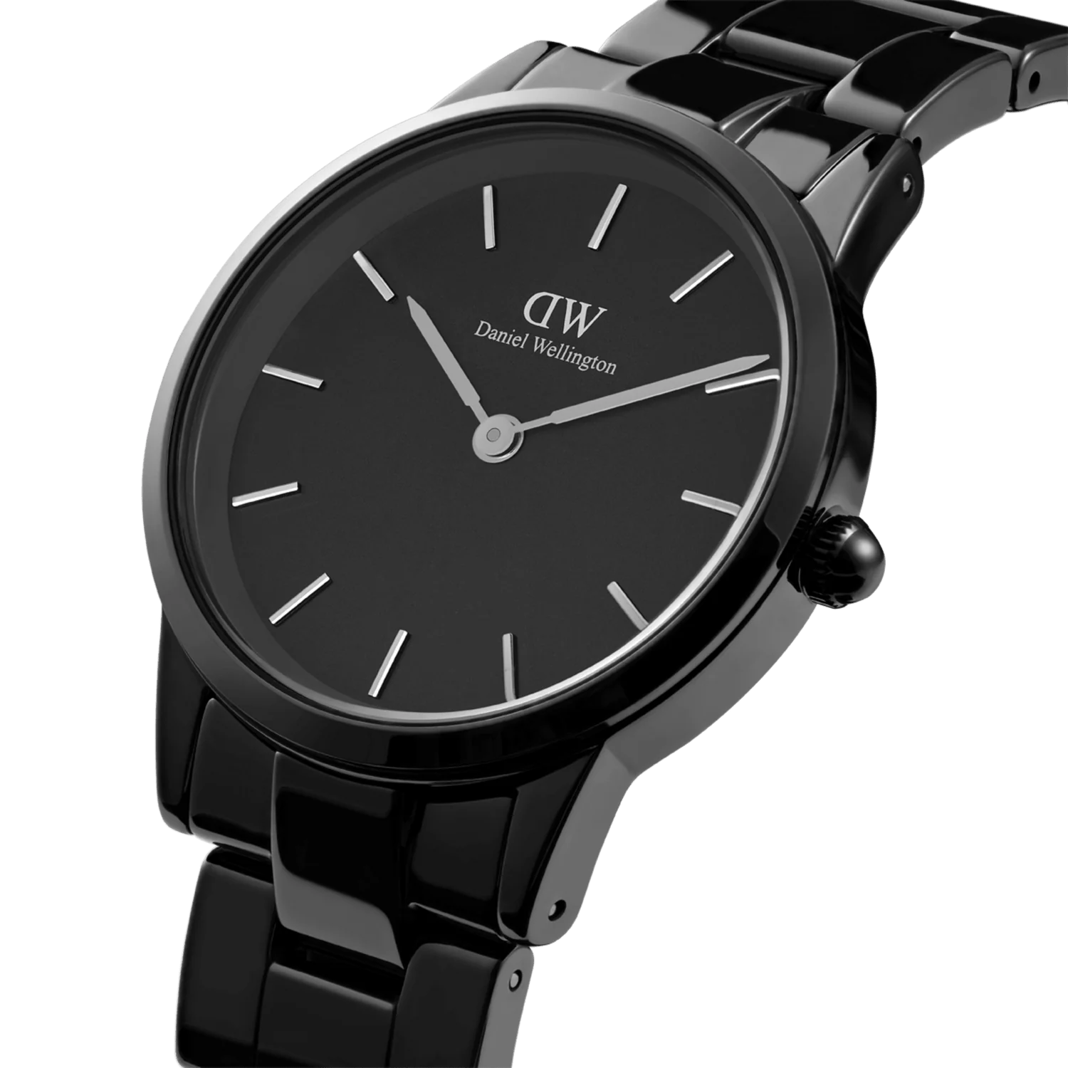 Daniel Wellington Iconic Link Ceramic orologio donna nero 28mm DW00100415