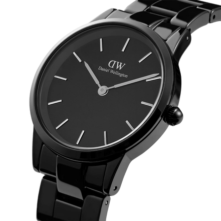 Daniel Wellington Iconic Link Ceramic orologio donna nero 28mm DW00100415