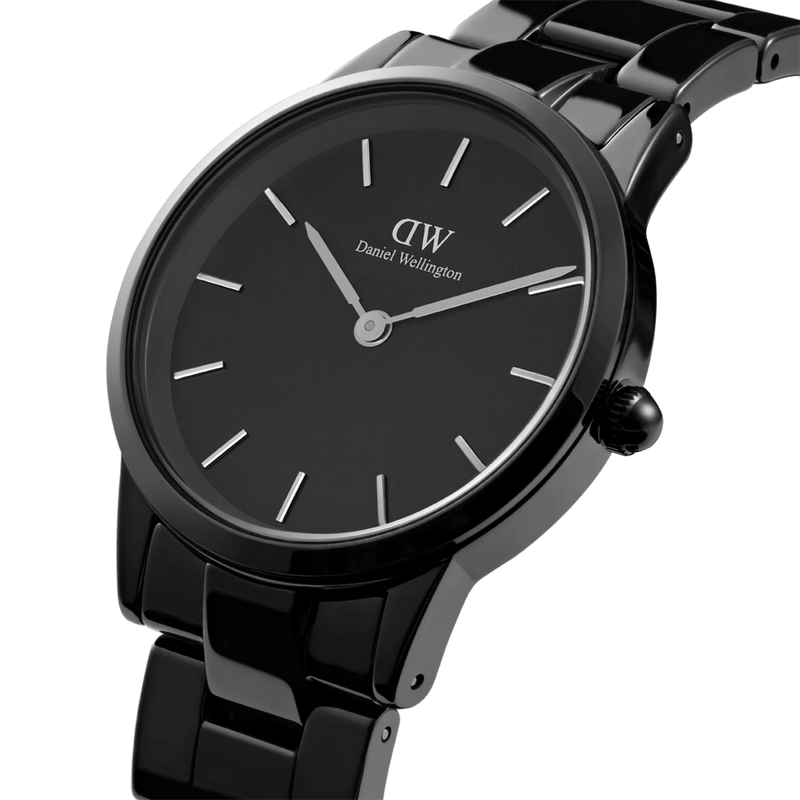 Daniel Wellington Iconic Link Ceramic orologio donna nero 28mm DW00100415