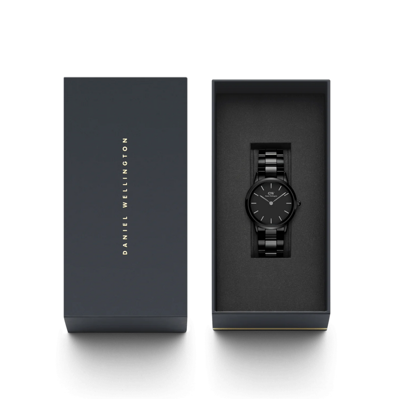 Daniel Wellington Iconic Link Ceramic orologio donna nero 28mm DW00100415