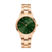 Daniel Wellington Iconic Link Emeradl orologio unisex gold/verde 36mm DW00100419