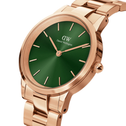 Daniel Wellington Iconic Link Emeradl orologio unisex gold/verde 36mm DW00100419
