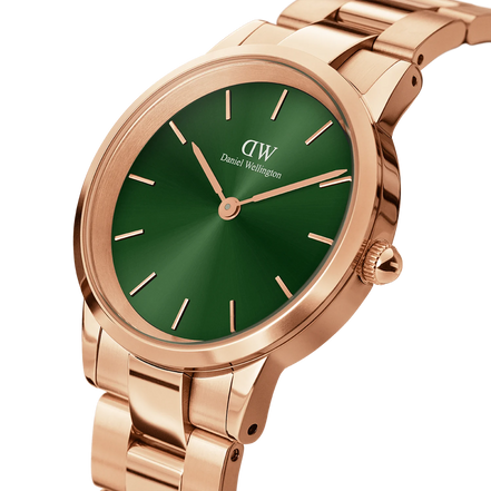 Daniel Wellington Iconic Link Emeradl orologio unisex gold/verde 36mm DW00100419